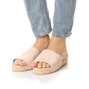 KAANAS Cap Ferrat Slides in Blush/Cream Size 6